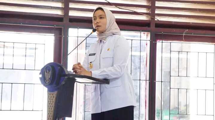 Bupati Dharmasraya Annisa Suci Ramadhani membuka Workshop Pelatihan Keterampilan Kerja di Dinas Tenaga Kerja dan Transmigrasi (Humas Pemkab Dharmasraya)