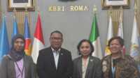 BP Batam di Roma Deputi Bidang Investasi dan Pengusahaan Badan Pengusahaan (BP) Batam, Fary Djemy Francis, melakukan kunjungan kerja ke Kedutaan Besar Republik Indonesia (KBRI) di Roma, Italia, Kamis (22/5/2025). (Foto: humasbpbatam)