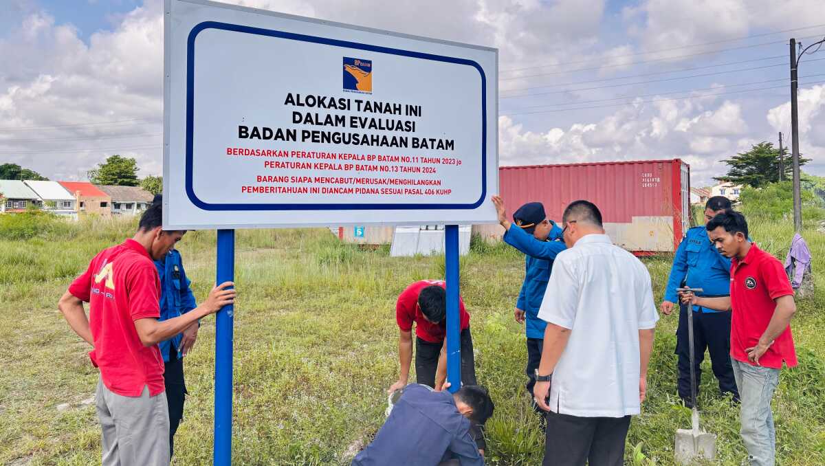 BP Batam menegaskan komitmennya dalam menciptakan iklim investasi yang sehat dengan mengevaluasi enam lokasi lahan tidak produktif, Rabu (30/4/2025). (Foto: humasbpbatam)