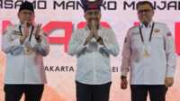 Wagub Sumbar Vasco Ruseime menutup Munas DPP IKM di hotel Santika Premiere Jakarta, Jum'at (23/5/2025) (foto Adpim sumbar).