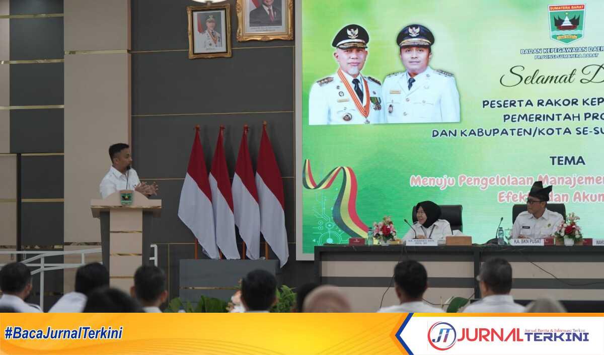 rakor kepegawaian sumbar Rakor kepegawaian Pemprov dan Pemkab/Pemko se-Sumbar di Padang, Rabu (30/04/2025). (Foto Adpim sumbar).