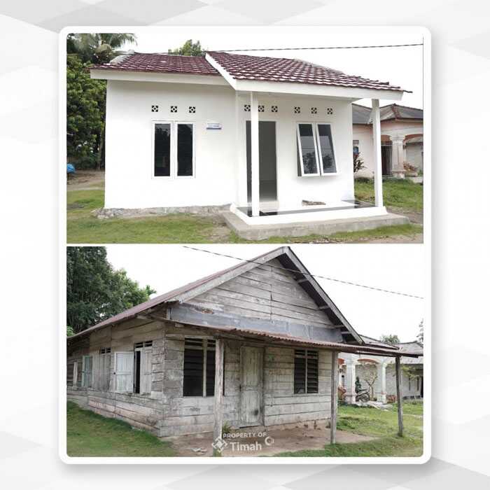 Salah satu rumah layak huni yang dibangun PT Timah pada 2024. (timah)