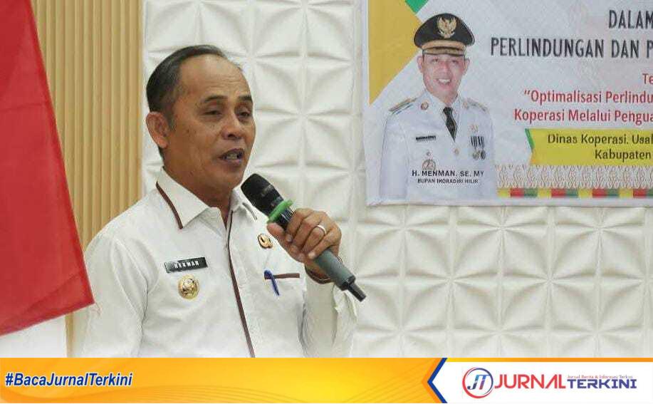 Ket foto: Bupati Inhil, Haji Herman, saat membuka sosialisasi kemitraan koperasi di Hotel Inhil Pratama, Tembilahan, Rabu (25/6/2025).