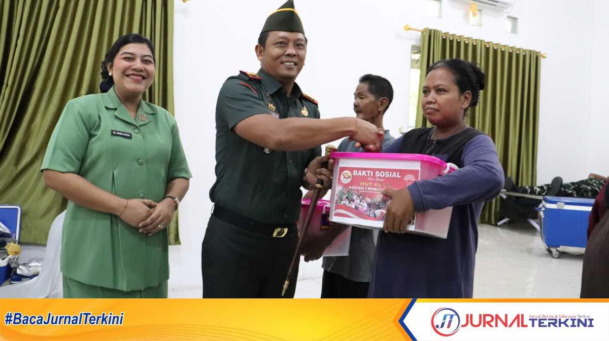 bakti sosial Kodim Karimun Komando Distrik Militer (Kodim) 0317/TBK menggelar bakti sosial dalam rangka memeriahkan HUT ke-75 Kodam I/Bukit Barisan bertempat di Aula Makodim 0317/TBK Jl. Jenderal Sudirman, Kelurahan Pamak, Kecamatan Tebing, Kabupaten Karimun, Kamis (12/06/2025). (JurnalTerkini.id/edy kencana)