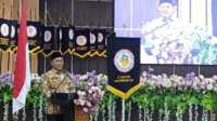 IMG-20250703-WA0022 Ket foto: Bupati Inhil, Haji Herman, saat kata sambutan di pelantikan pengurus Cabang IBI Inhil di Gedung Engku Kelana, Tembilahan, Kamis (3/7/2025)