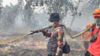 IMG-20250731-WA0047 Ket foto: Tim TRC BPBD Inhil saat melakukan pemadaman kebakaran hutan di Desa Bayas Jaya, Kecamatan Kempas.