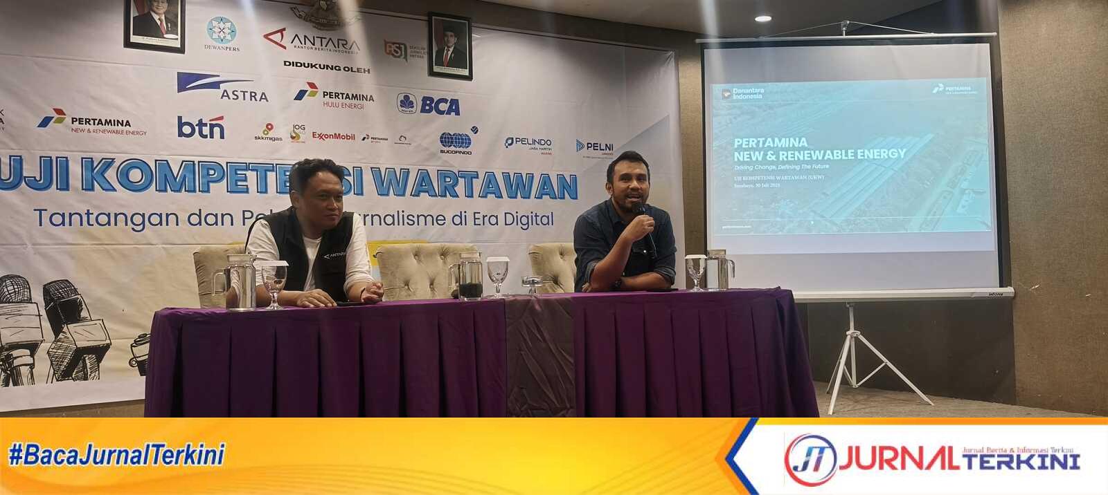 IMG20250730154500 Arief Muliezer, perwakilan dari Pertamina NRE saat memaparkan sejumlah program strategis, di Surabaya, Rabu (30/07/2025)