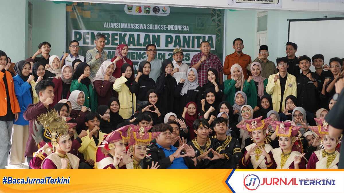 aliansi mahasiswa solok Kegiatan Pembekalan Panitia AMS Mengabdi 5 yang dilaksanakan di Gedung Pemuda BLK Lubuk Selasih, Kabupaten Solok, pada Sabtu (5/7/2025). (Foto DiskominfokabSolok).