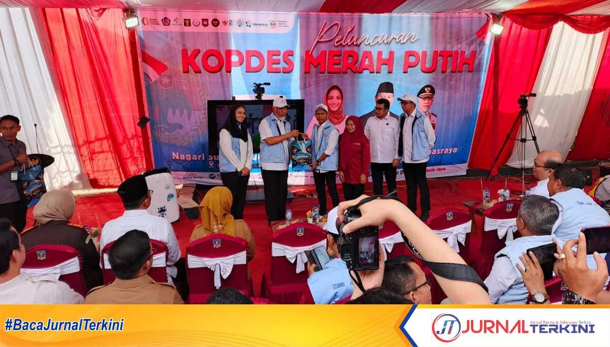 peluncuran kopdes merah putih di dharmasraya Gubernur Sumbar bersama Bupati Dharmasraya di lokasi Mock Up KDMP Nasional di Sumatera Barat (JurnalTerkini.id/Brando)