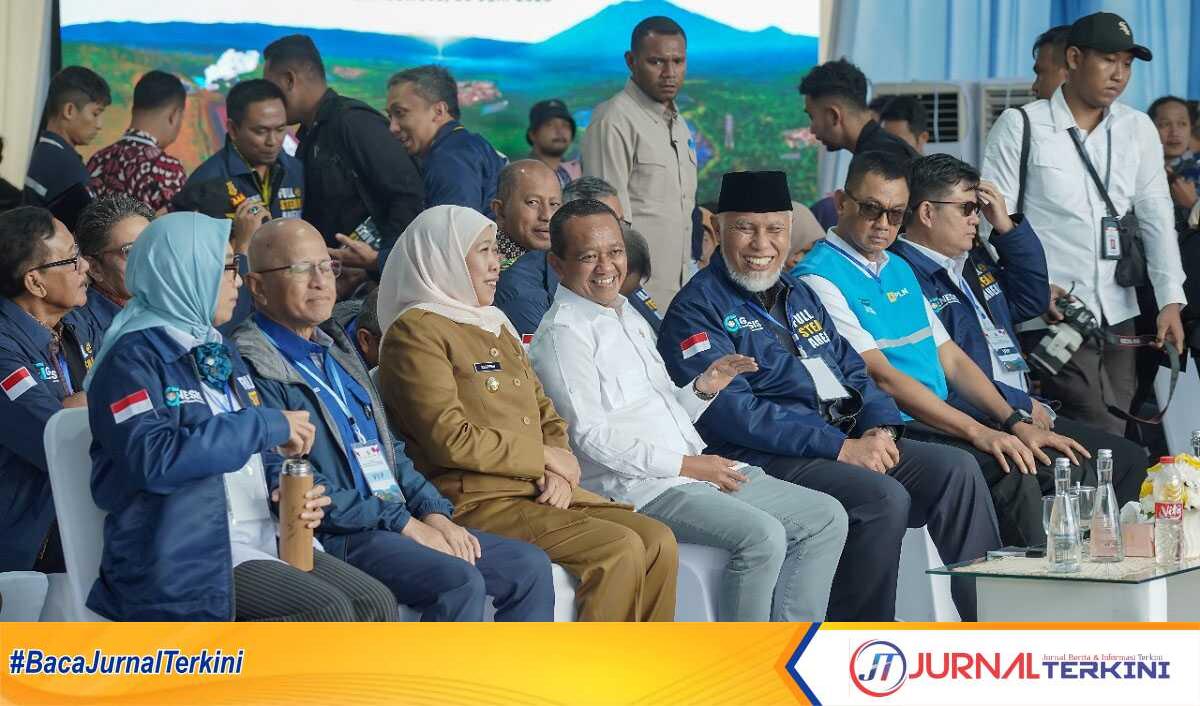 Gubernur Mahyeldi saat menghadiri Peresmian Pembangunan PLTP Muara Laboh Unit-2, Kamis (26/06/2025). (Foto Adpim Sumbar).