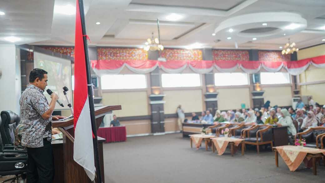Sosialisasi optimasi lahan non-rawa tahun 2025 di Ruang Solok Nan Indah, Kamis (19/06/2025). (Foto :DiskominfokabSolok).
