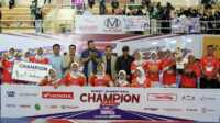 Ajang liga basket pelajar terbesar di Indonesia, Honda DBL with Kopi Good Day 2025 West Sumatera, yang digelar di GOR Prayoga Padang, Sabtu (23/8/2025) malam. (Foto Kominfo Padang).