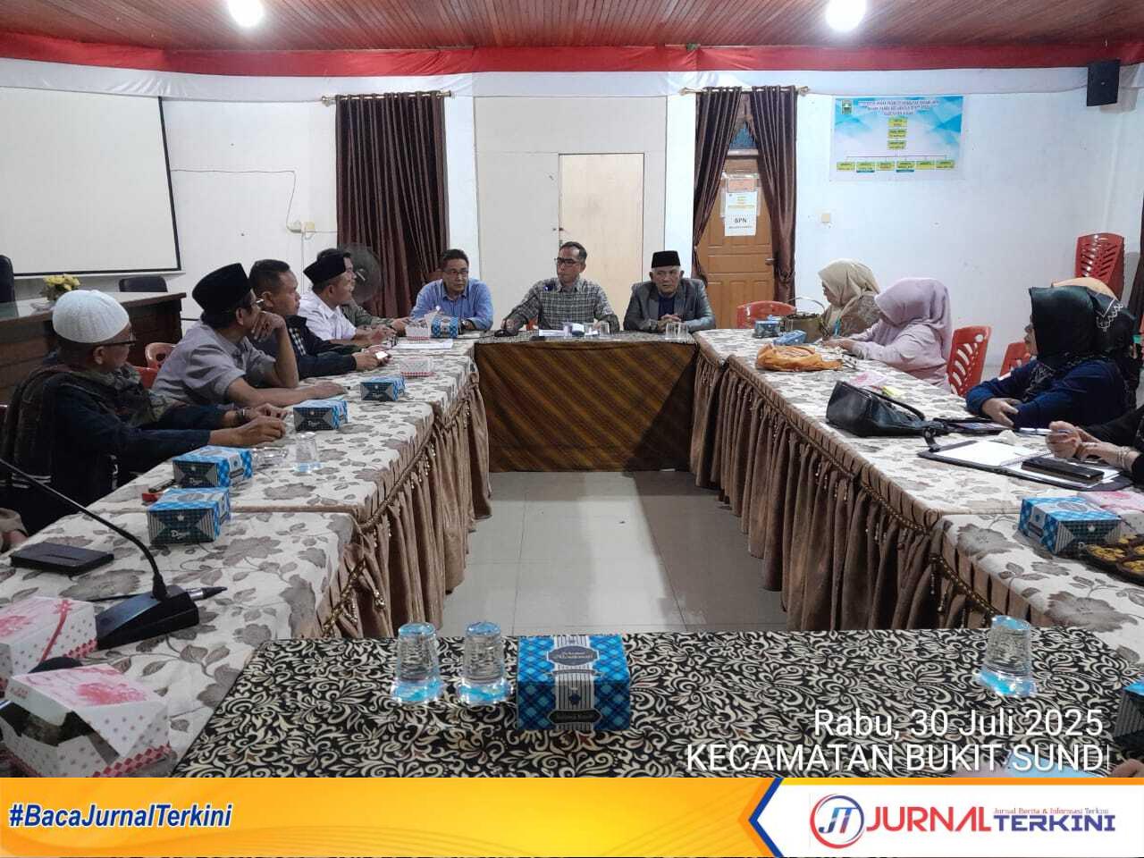 Rakor lintas sektor di Kantor Wali Nagari Muara Panas, Rabu (30/07/202&). (Foto DiskominfokabSolok).