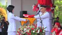 Upacara Peringatan HUT ke-80 RI tingkat Prov Sumbar, Minggu (17/08/2025). (Foto Adpim Sumbar).
