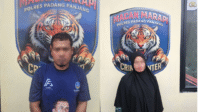 Pasutri diduga Bobol ATM Kakak kandung di Batipuh, Kab Tanah Datar. (Foto Humas Polres PP).