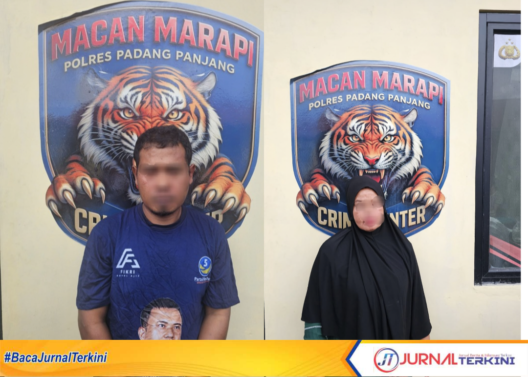 Pasutri diduga Bobol ATM Kakak kandung di Batipuh, Kab Tanah Datar. (Foto Humas Polres PP).