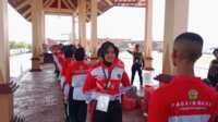 Paskibraka Karimun yang sedang digembleng kurang lebih dua pekan BAKESBANGPOL (1)