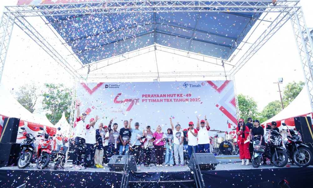 rangkaian kegiatan HUT ke-49 PT Timah di Desa Gemuruh, Kecamatan Kundur Barat, Kabupaten Karimun pada Minggu (20/7/2025). (Timah)