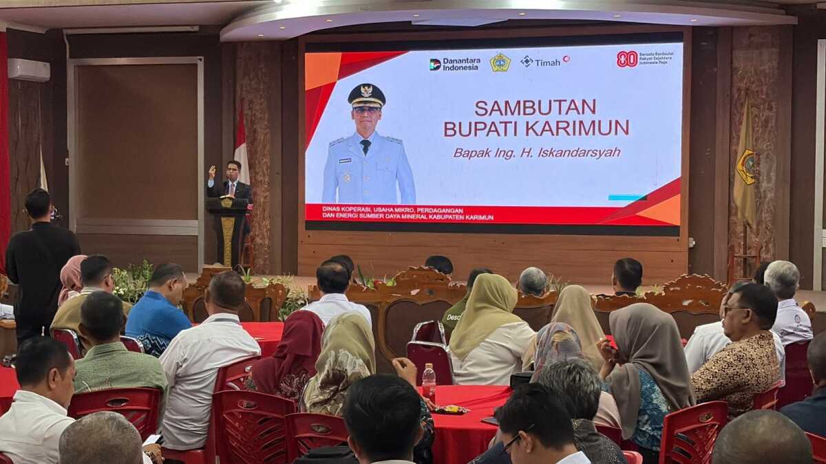 PT Timah mendukung penyelenggaraan Bimbingan Teknis (Bimtek) Manajemen Kelembagaan dan Pengembangan Usaha bagi pengurus Koperasi Merah Putih di Gedung Nilam Sari, Kantor Bupati Karimun, Rabu (13/8/2025). (Timah)