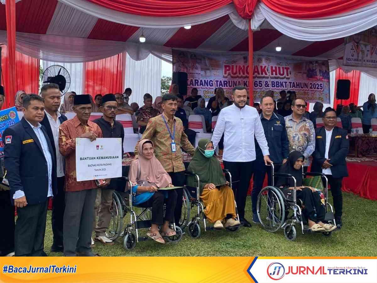 HUT ke-65 Karang Taruna, sekaligus BBKT 2025 digelar di Lap, Balai Kota Aie Pacah, Jumat (26/9/2025). (Foto Kominfo Padang).