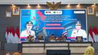 Gubernur Mahyeldi saat buka Rakor pencegahan Korupsi tentang Monitoring dan Evaluasi SPI dan MCSP di Auditorium Gubernur, Selasa (09/09/2025). (Foto Adpim Sumbar).