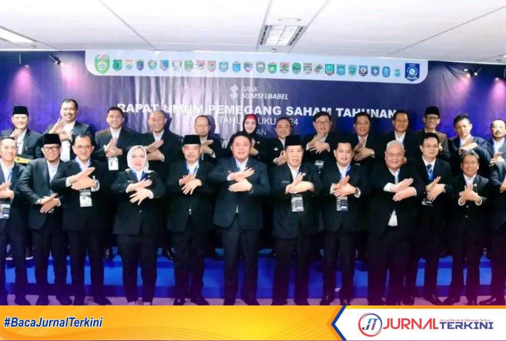 Bupati dan Wakil Bupati Musi Rawas menghadiri Rapat Umum Pemegang Saham (RUPS) Tahunan Tahun Buku 2024 sekaligus RUPS Luar Biasa Tahun 2025 Bank Sumsel Babel. Kegiatan ini berlangsung di Kantor Pusat Bank Sumsel Babel