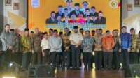M. Shadiq Pasadigoe saat menghadiri Pengukuhan Pengurus IKTD Sumbar, Minggu (21/09/2025). (Foto dionaarvoni/jurnalterkini.id).