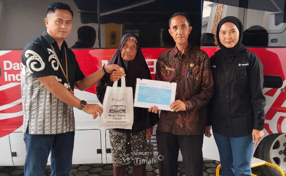 PT Timah Tbk terus menunjukkan komitmennya dalam meningkatkan kualitas kesehatan masyarakat melalui program Mobil Sehat. (timah)