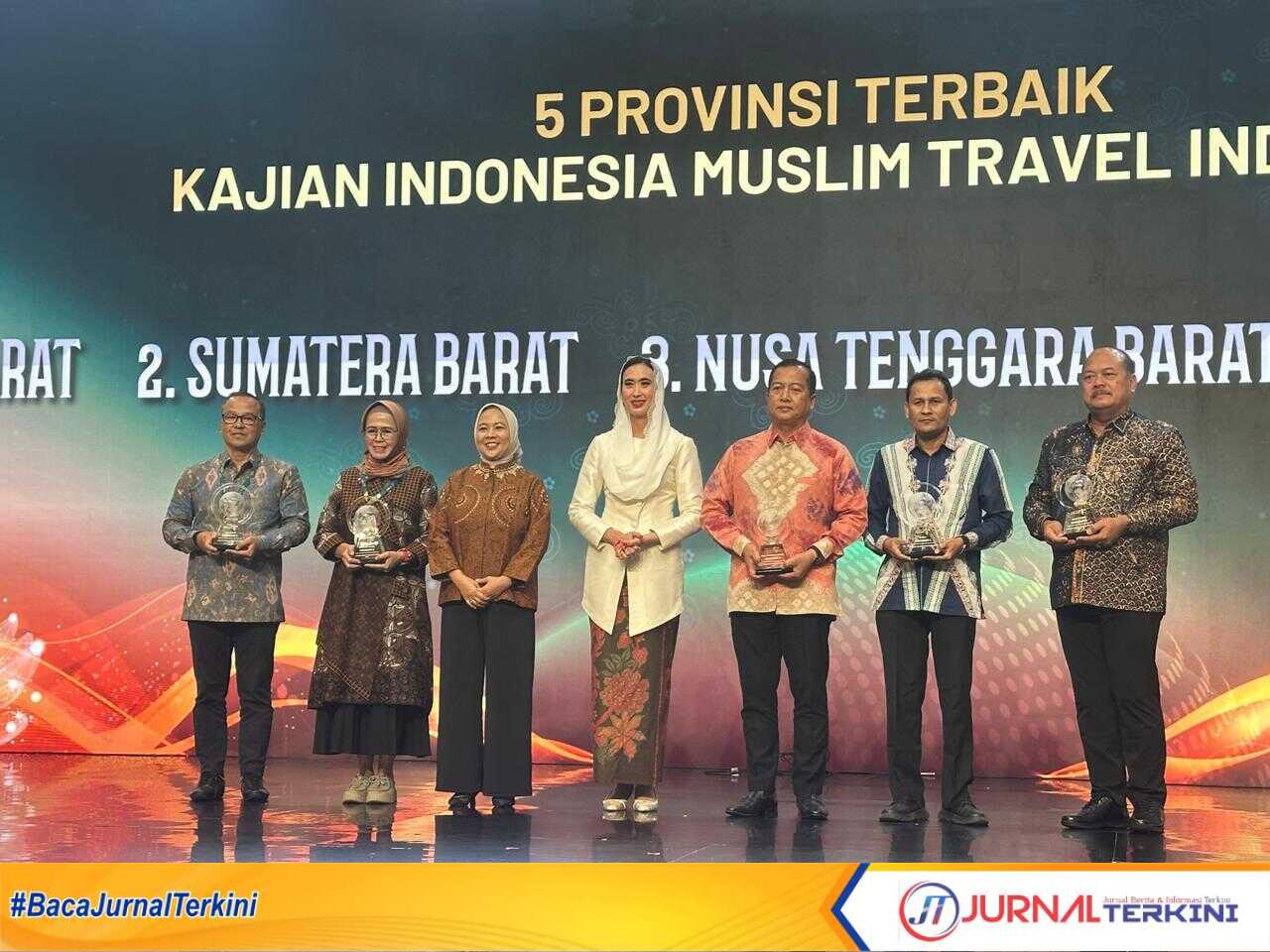Kepala Dinas Pariwisata Sumbar, Lila Yanwar dalam acara puncak IMTI 2025 di Jakarta Expo, Kamis (9/10/2025). (Foto Adpim Sumbar).