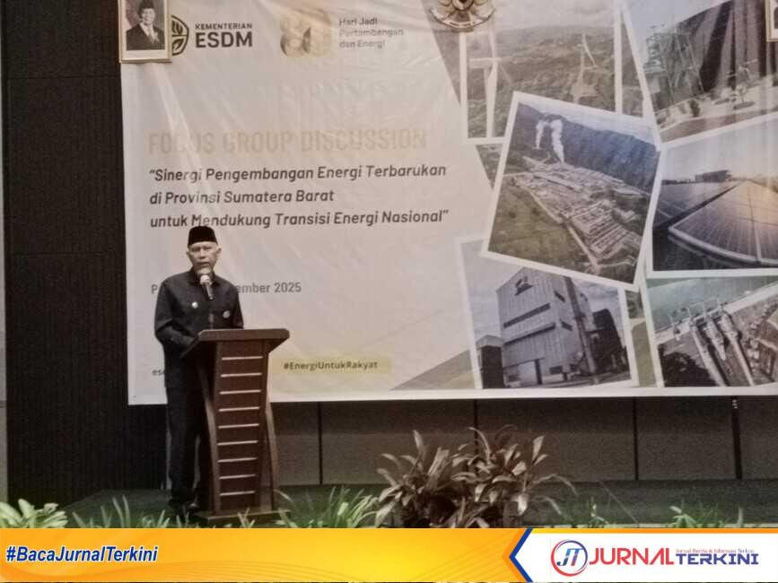 Pemprov Sumbar gelar FGD Sinergi Pengembangan Energi Terbarukan di Hotel Santika Padang. (Foto Adpim Sumbar).