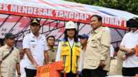 Presiden Prabowo Subianto beberapa waktu lalu saat mengunjungi jalan Nasional lembah anai. (Foto Adpim Sumbar).