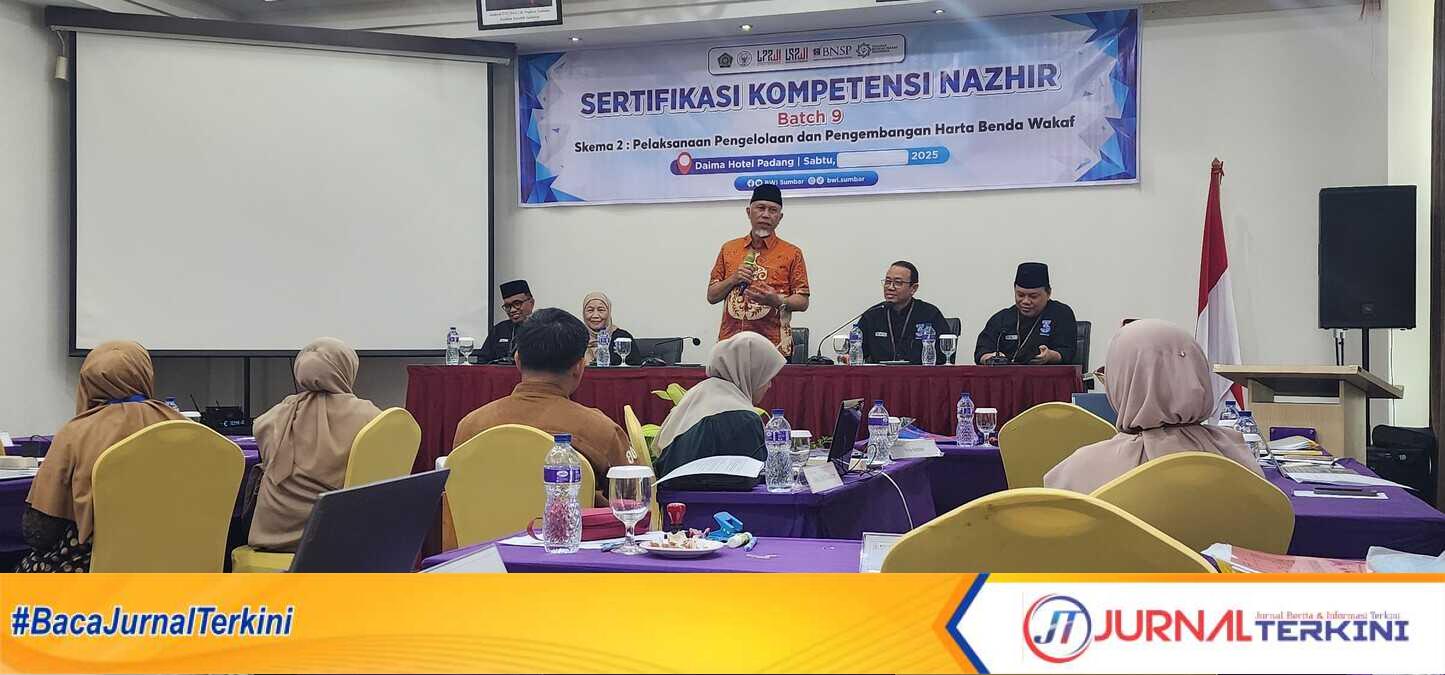Kegiatan Sertifikasi Nazhir Wakaf Batch IX yang digelar di Padang. (Foto Adpim Sumbar).