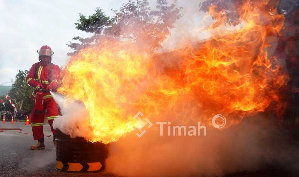 Memperingati Bulan Keselamatan dan Kesehatan Kerja (K3) Nasional 2026, PT Timah Tbk menggelar rangkaian kegiatan di seluruh wilayah operasional perusahaan menggelar Timah Fire & Rescue Challenge serta Kompetisi Tanggap Darurat yang berlangsung di Divisi Kundur pada 27–28 Januari 2026. (Timah)