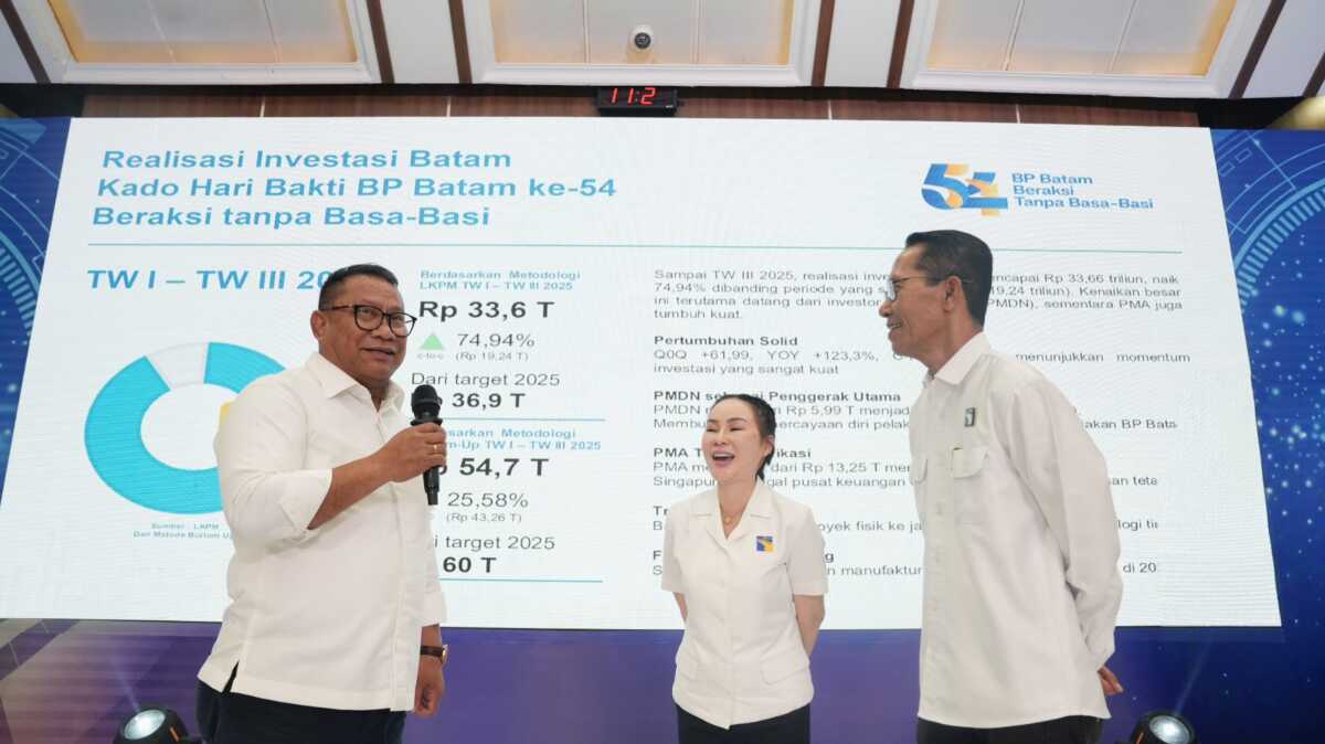 investasi Batam 2025 ka-ki: Kepala BP Batam Amsakar Achmad, Wakil Kepala BP Batam Li Claudia Chandra dan Deputi Bidang Investasi BP Batam Fary Francis (humasbpbatam)