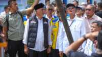 Menteri PU RI, Dody Hanggodo saat meninjau langsung Instalasi Pengolahan Air milik PDAM Kota Padang. (Adpim Sumbar).