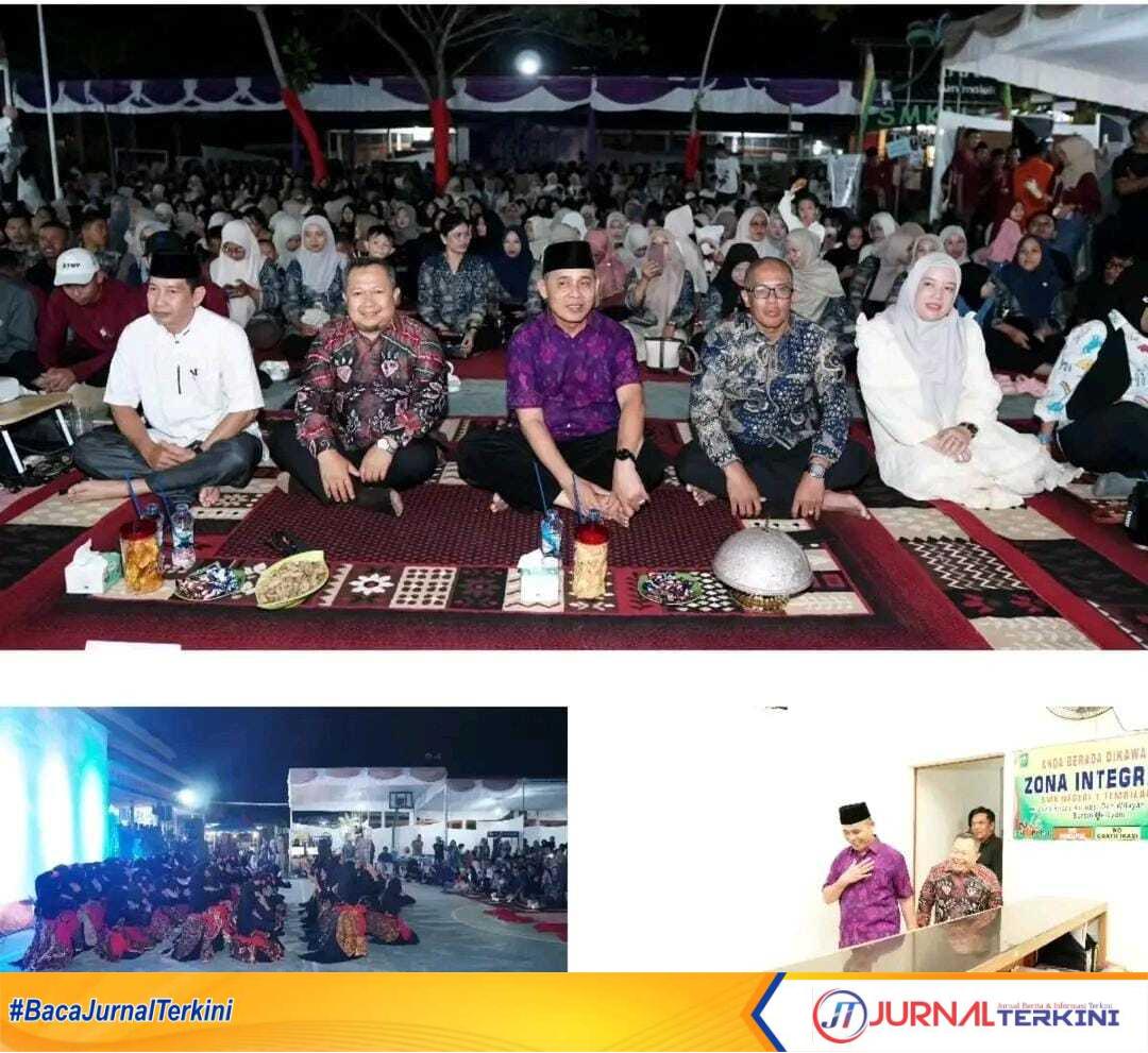 Ket Foto: Bupati Inhil H Herman menghadiri acara Pameran dan Bazar Kewirausahaan dalam rangka peringatan Hari Ulang Tahun (HUT) ke-61 SMK Negeri 1 Tembilahan.
