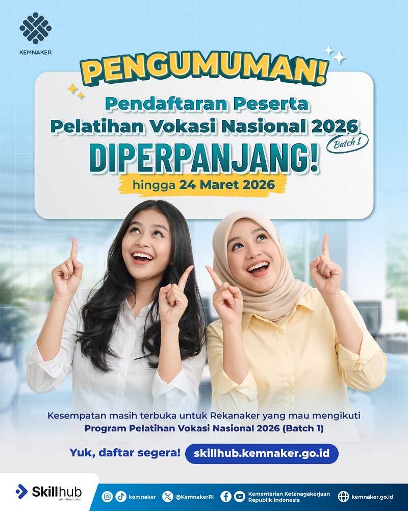 Pendaftaran Pelatihan Vokasi Nasional 2026