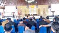 Suasana Sidang Paripurna DPRD Pamekasan saat menerima penyampaian LKPJ Tahun Anggaran 2025 dari Pemerintah Kabupaten Pamekasan.