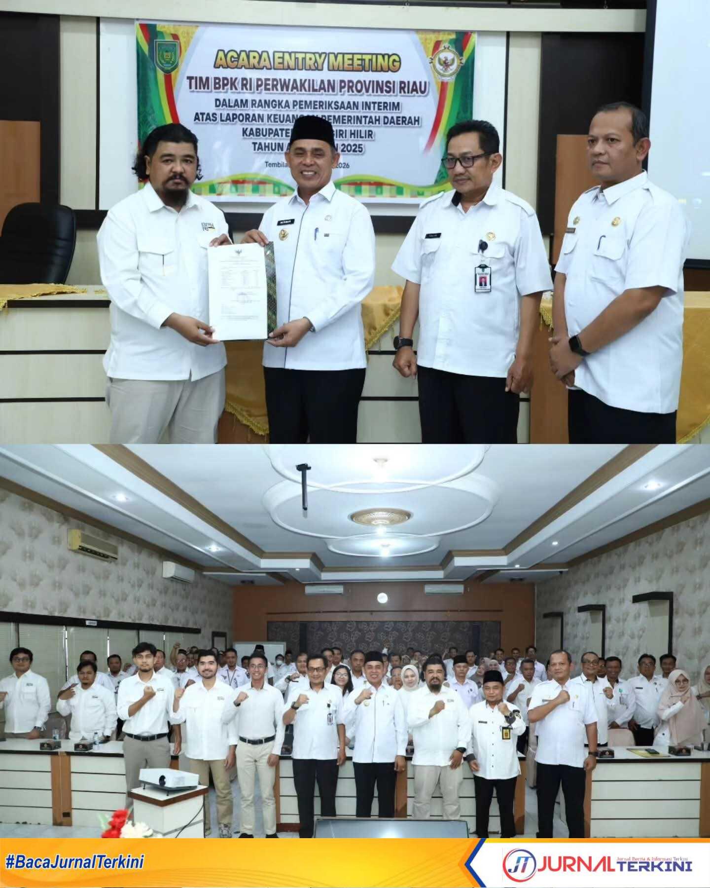 FB_IMG_1775282583626 Ket Foto: Bupati Indragiri Hilir H. Herman, SE, MT menghadiri Entry Meeting Tim Pemeriksa BPK RI Perwakilan Prov. Rabu (18/02/2026).