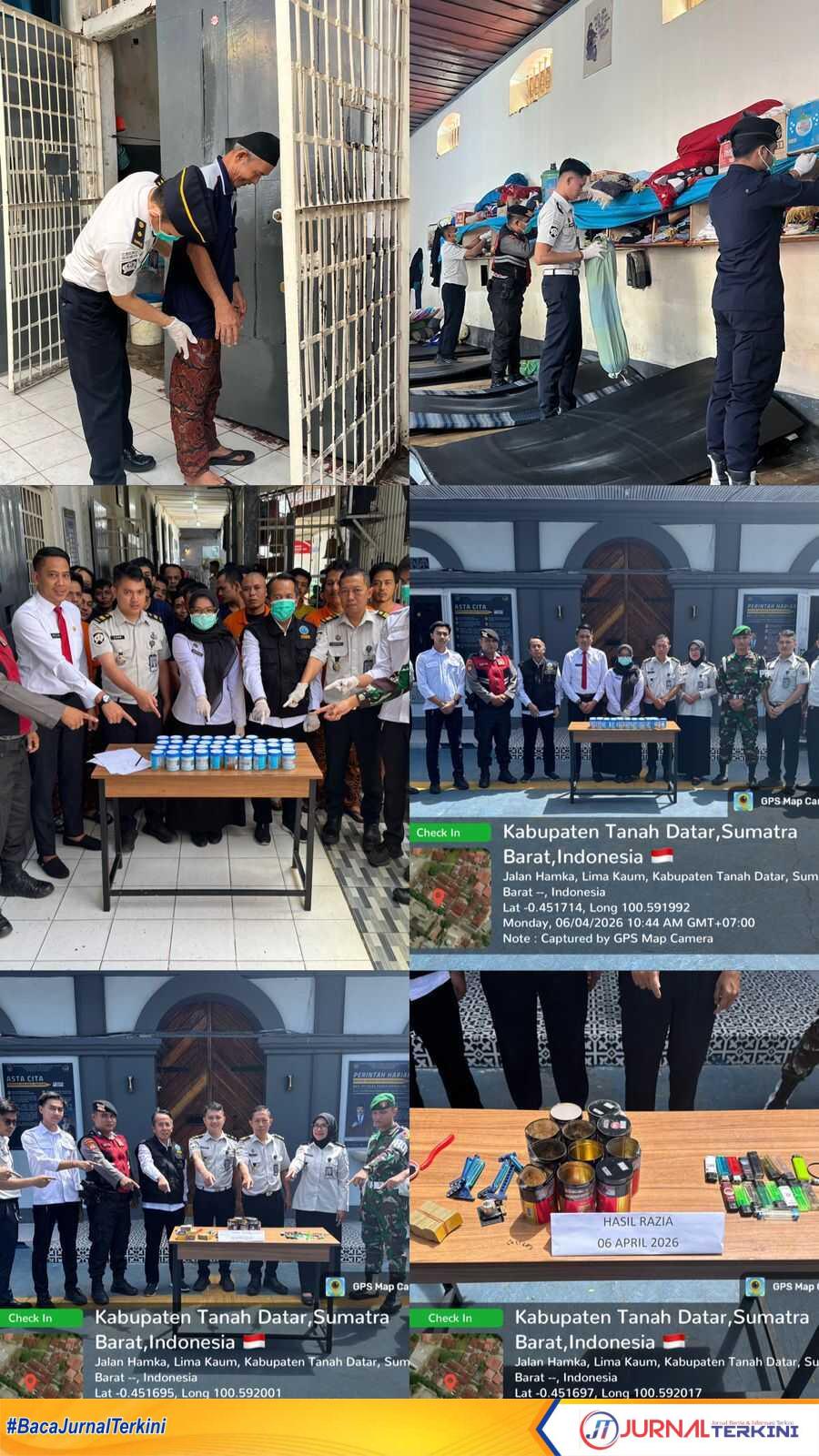 Kegiatan Razia Gabungan di Rutan Batusangkar. (Foto Istimewa).