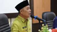 Bupati Indragiri Hilir, H. Herman, memimpin Rapat Evaluasi Realisasi Fisik dan Keuangan Periode Maret Tahun Anggaran 2026