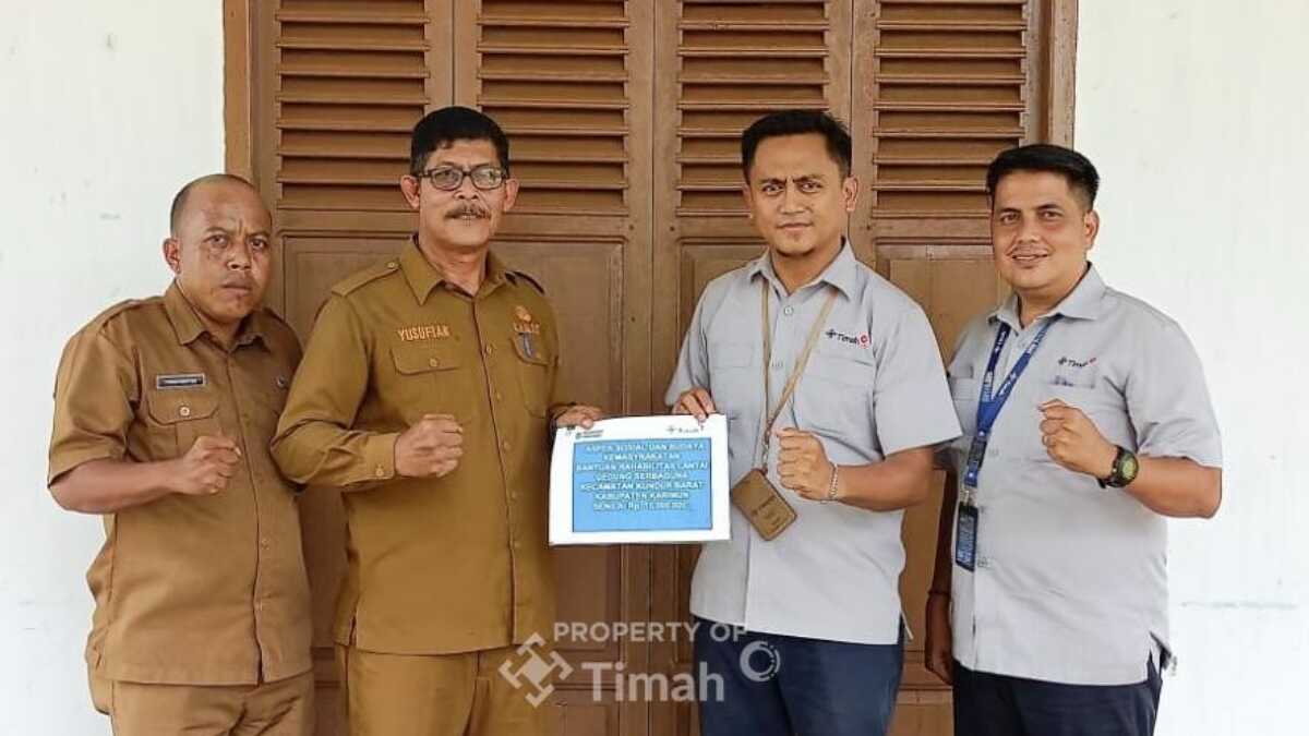 PT Timah (Persero) Tbk merampungkan renovasi Gedung Serbaguna di Kecamatan Kundur Barat, Kabupaten Karimun.