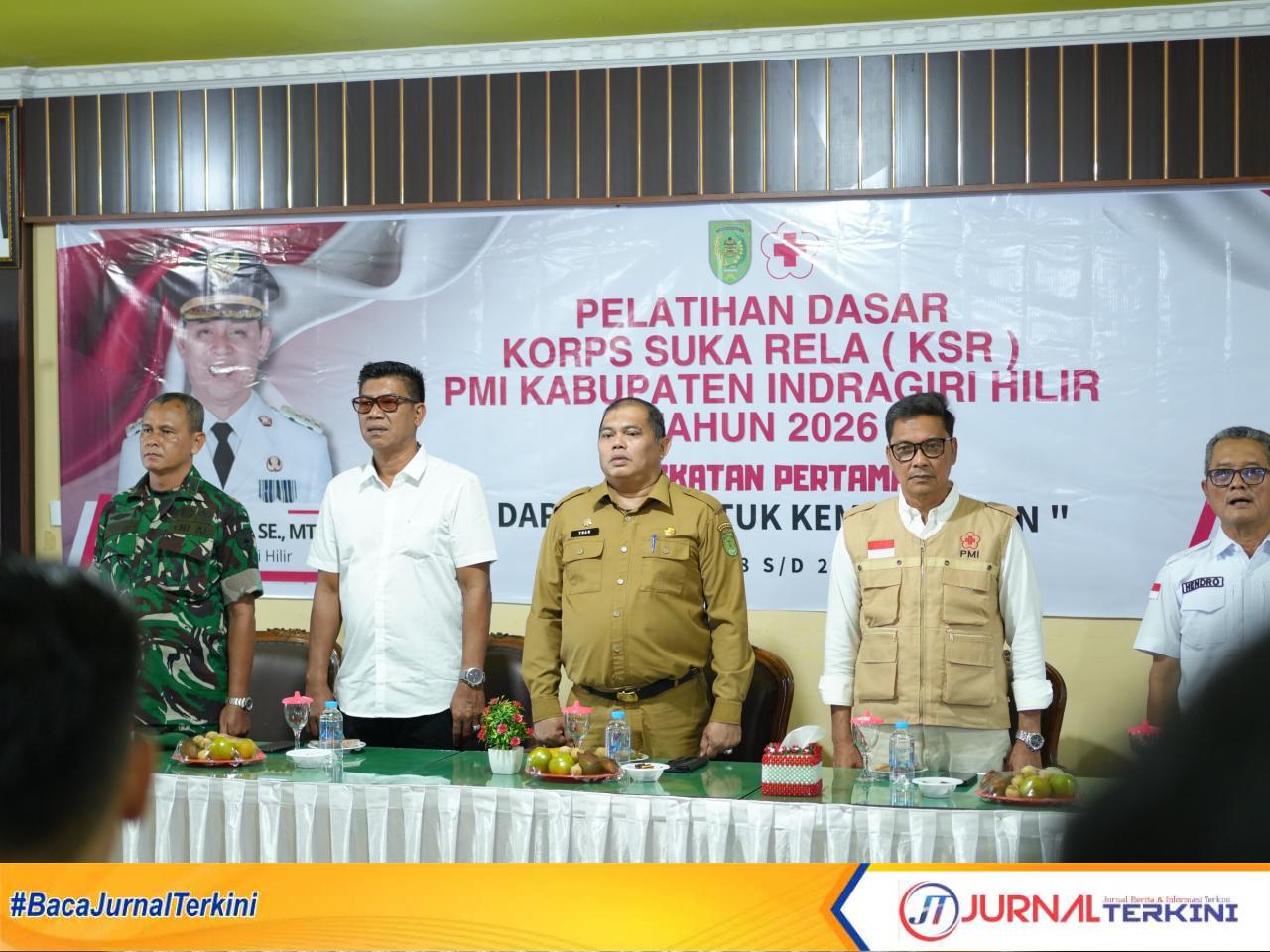 Ket Foto: Staf Ahli Bupati Indragiri Hilir, TM. Syaifullah, mewakili Bupati Inhil Herman. Menghadiri Pelatihan Dasar Korps Sukarela (KSR)