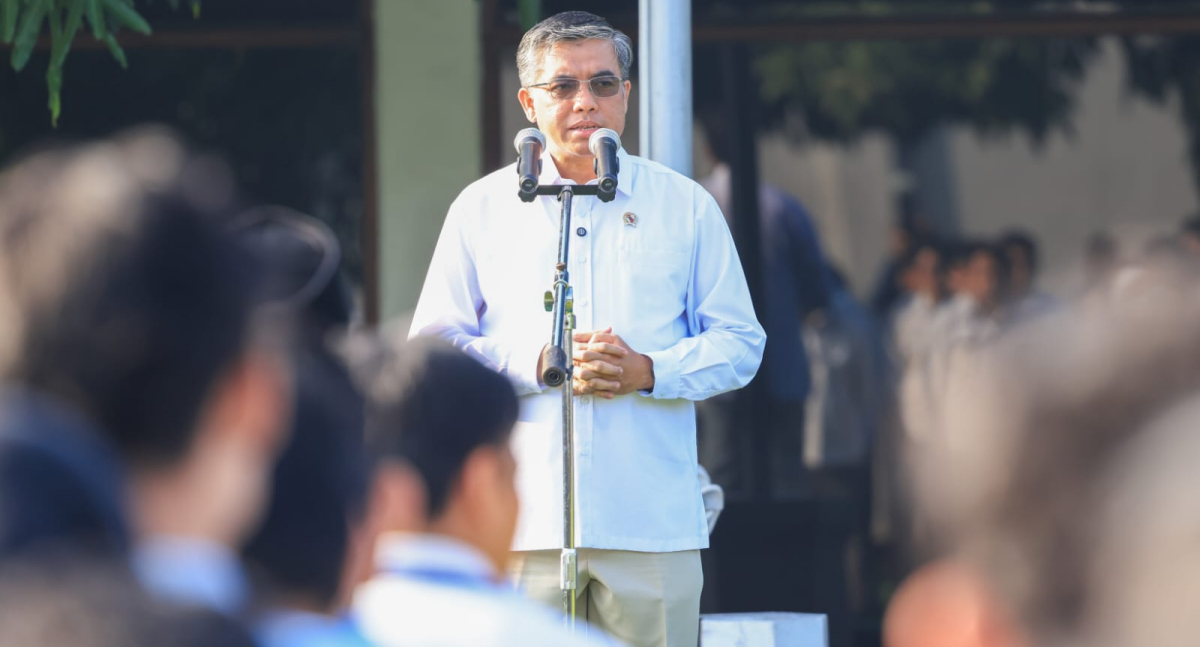 Menaker Yassierli menghadiri Apel Pegawai PT Panasonic Gobel Indonesia