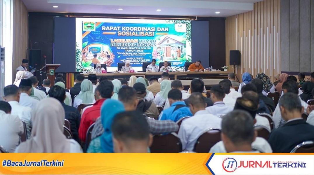 Pemkab Solok Luncurkan Labelisasi Rumah Penerima Bansos 2026. (Foto Kominfo Kab Solok).