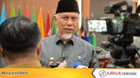 Gubernur Sumbar, Mahyeldi Ansharullah dalam rapat paripurna DPRD Sumbar. (Foto Adpim Sumbar).
