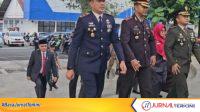 Kepala Rutan Batusangkar saat menghadiri Upacara Hari Lahir Pancasila di Lap Cidua Mato. (Foto Rutan Batusangkar).