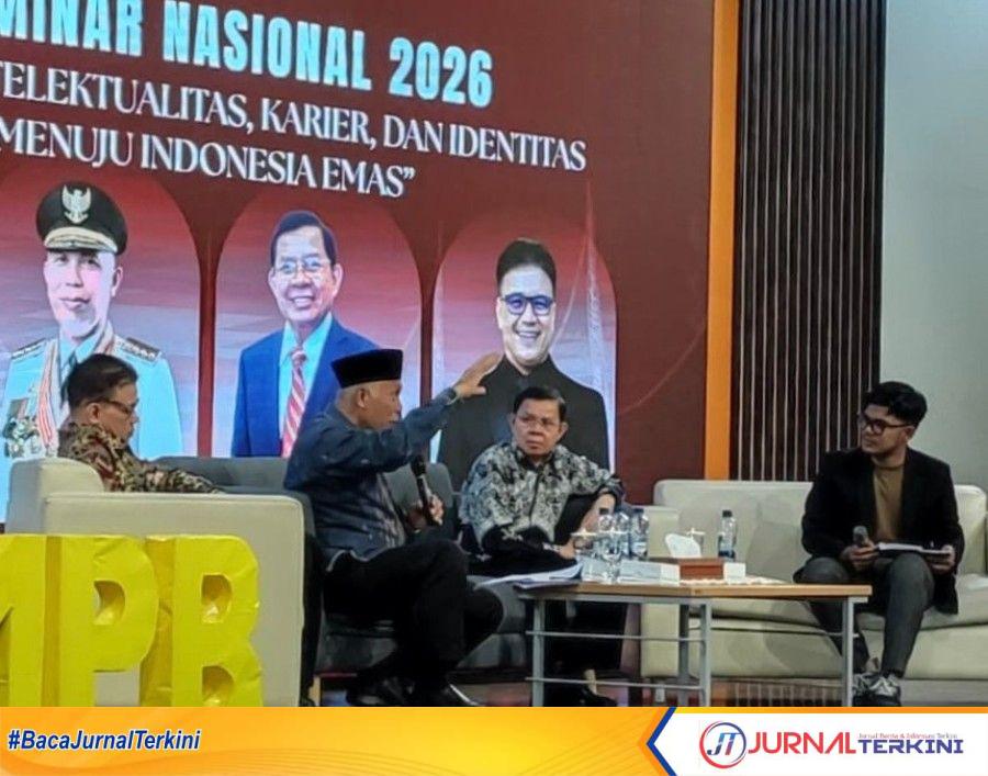 Gubernur Sumbar, Mahyeldi Ansharullah saat menjadi narasumber pada Seminar Nasional di ITB. (Foto Adpim Sumbar).