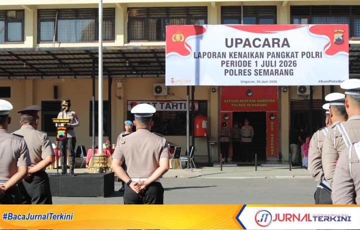 upacara kenaikan pangkat personel Polres Semarang