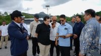 Deputi Bidang Koordinasi Energi dan Sumber Daya Mineral Kementerian Koordinator Bidang Perekonomian Elen Setiadi meninjau kawasan industri Free Trade Zone Karimun
